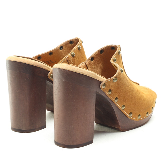 sbicca Crowley Leather/Wood Mules & Clogs Women 10 Brown/Tan - Picture 10 of 17